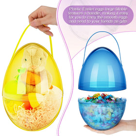 Funtery Easter eggs 10in inside capacity filled with candies or small toys.