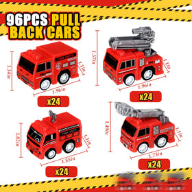 Funtery fire truck toys with four designs for varied playtime.