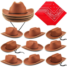Funtery brown kids cowboy hat for imaginative play and costume fun