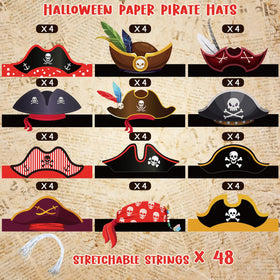Funtery pirate hats fit most kids and adults for easy group photos