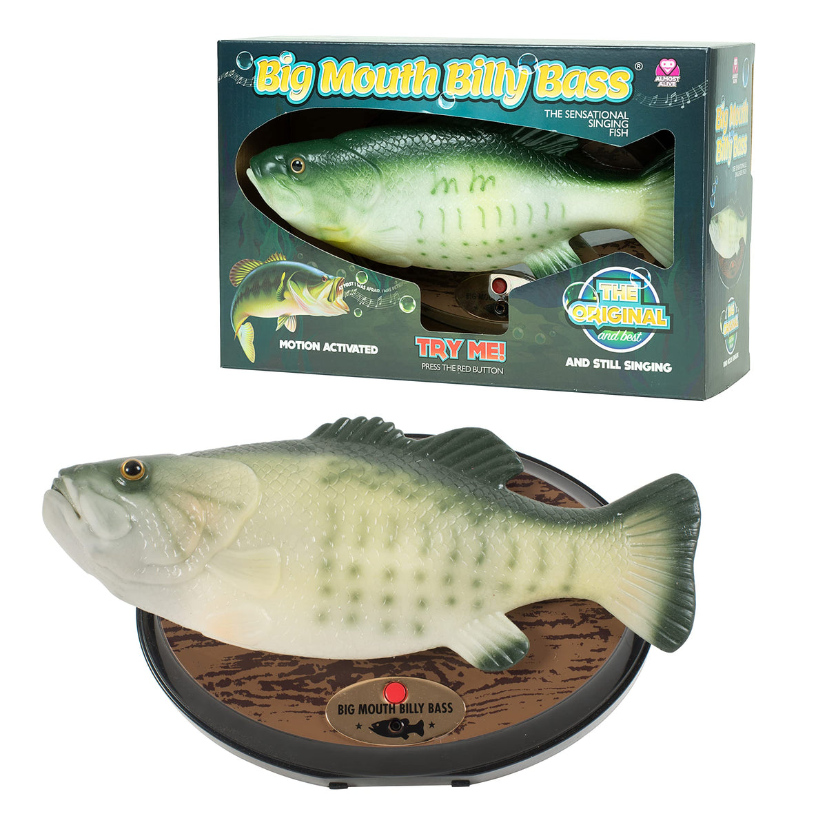Funtime Gifts Gemmy Billy Bass setup and storage demonstration.