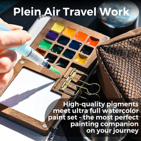 Funto collapsible water cup folds flat for travel painting.