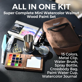 Funto crossbody travel bag keeps supplies organized for portable art sessions.