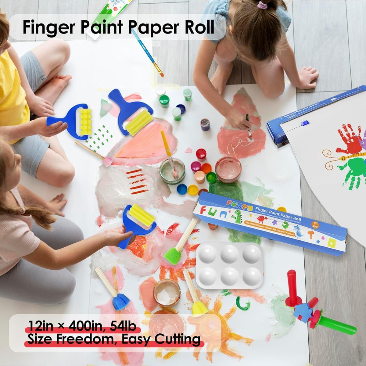 Funto roller sponges help broad strokes for bigger artwork projects.