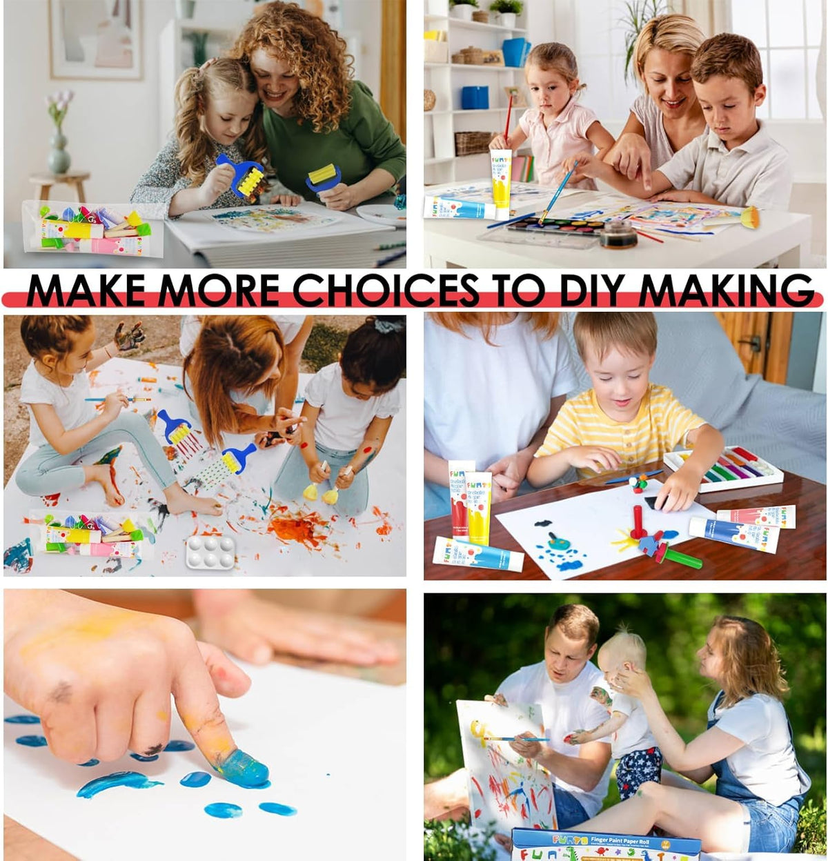 Funto toddler painting activity promotes hands-on color exploration with safety.