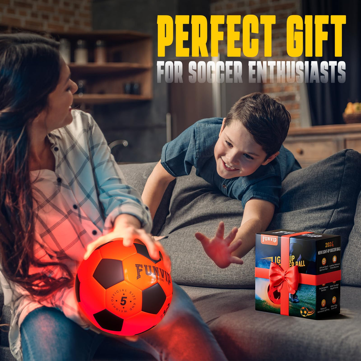Funvip glow ball in gift box, ready for gifting