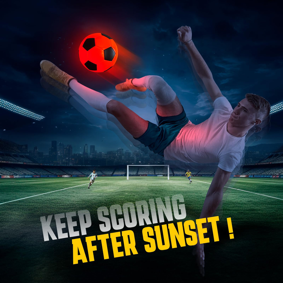 Funvip Light Up Soccer Ball 2nd-gen durable materials and soft touch.