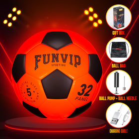 Funvip Light Up Soccer Ball official size 5 for balanced grip.