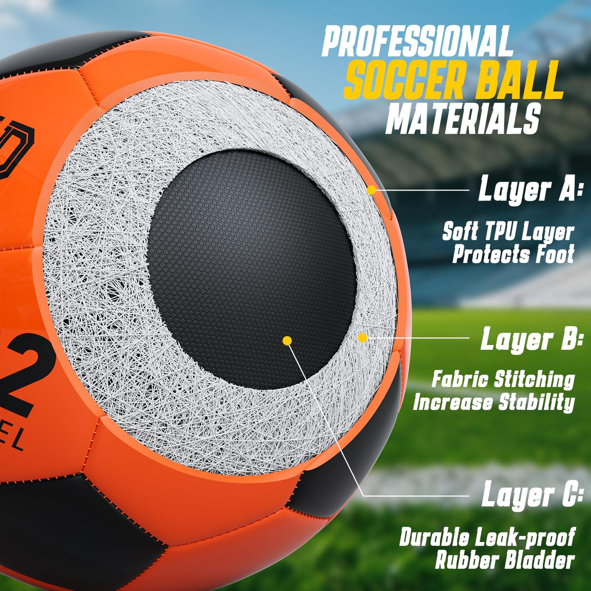 Funvip rechargeable LED glow soccer ball ready for halftime recharge