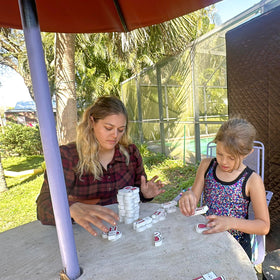 Funwares durable wooden game designed for years of stacking fun.