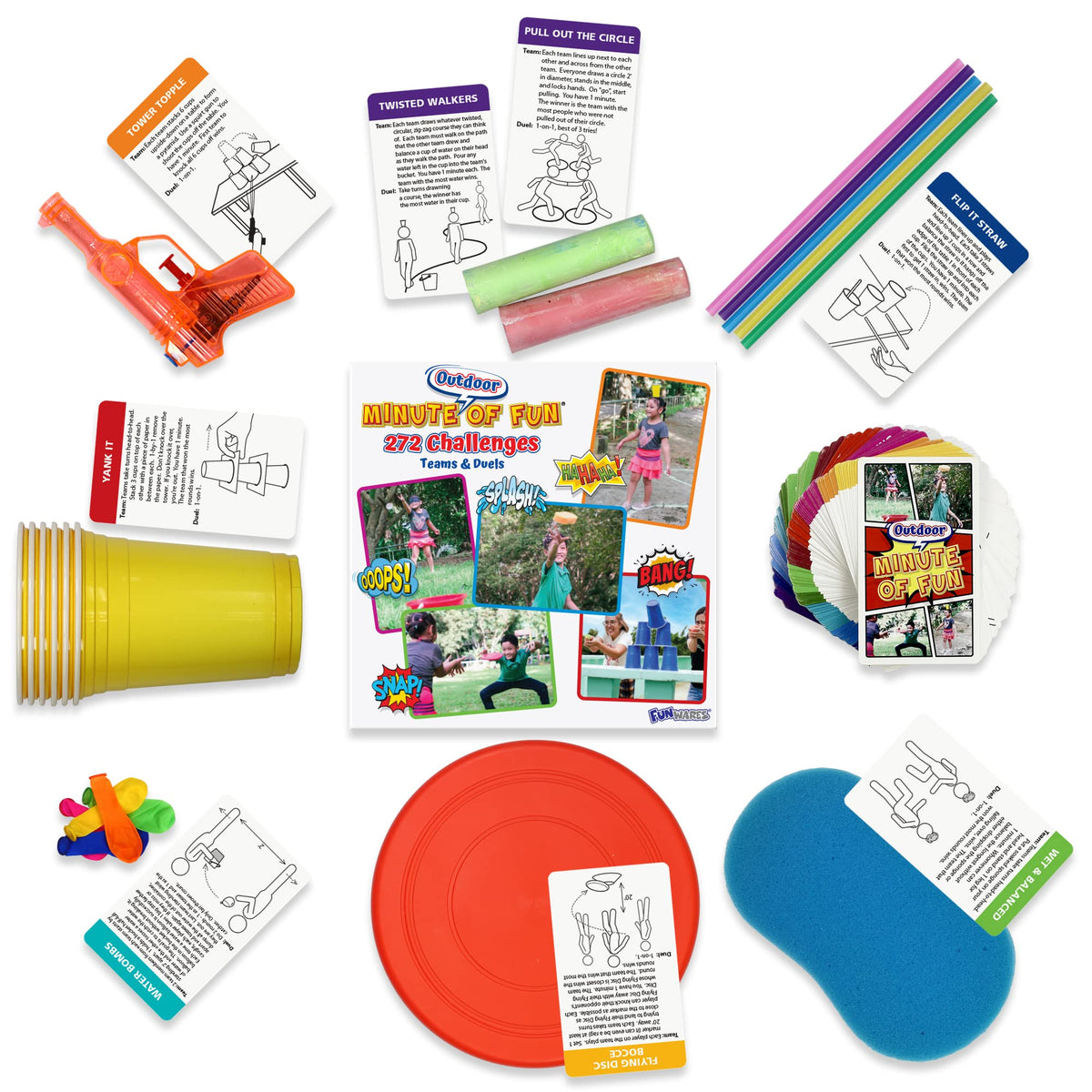 Funwares Original 272 flying discs support fast-paced party games.