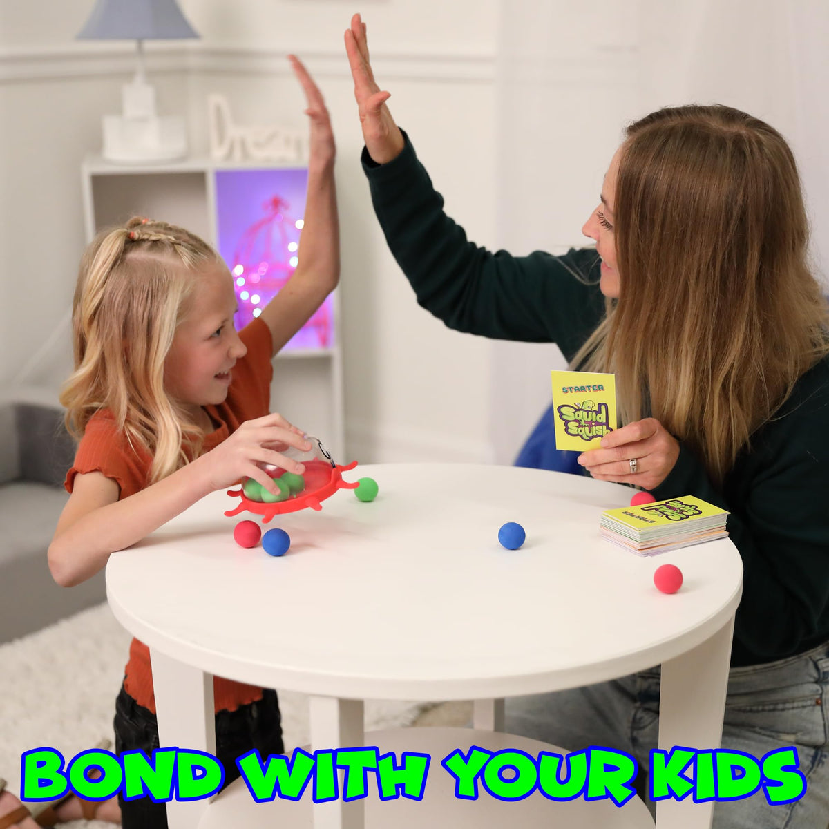 Funwares Squid Squish champion level cards for five-year-olds.