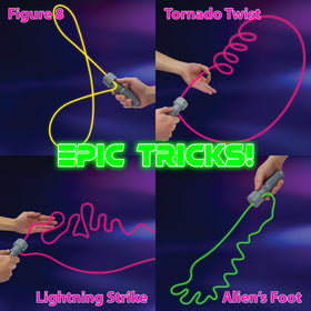 Rechargeable battery powers extended sessions on Funwares String Thing