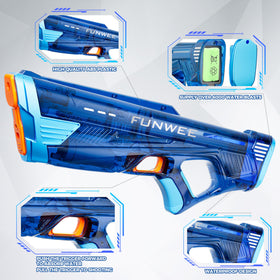 Funwee water gun waterproof design protects electronics during pool play.
