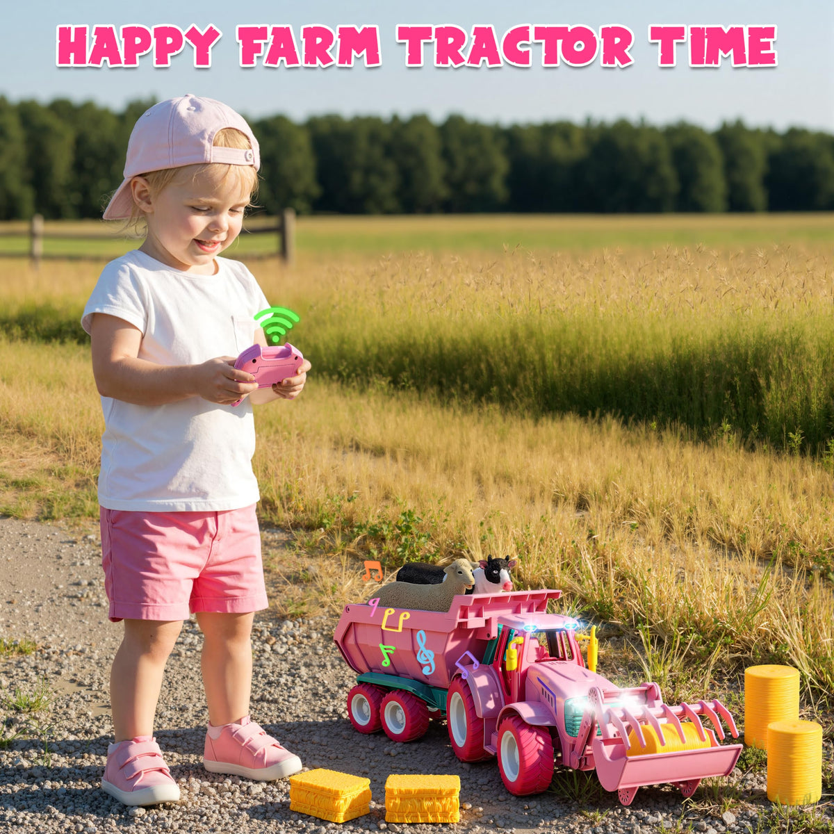 Funwee cow figure enhances farm scenes for creative play.