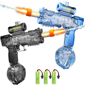 Funwee electric water gun 2-pack with light-up feature for nighttime pool battles
