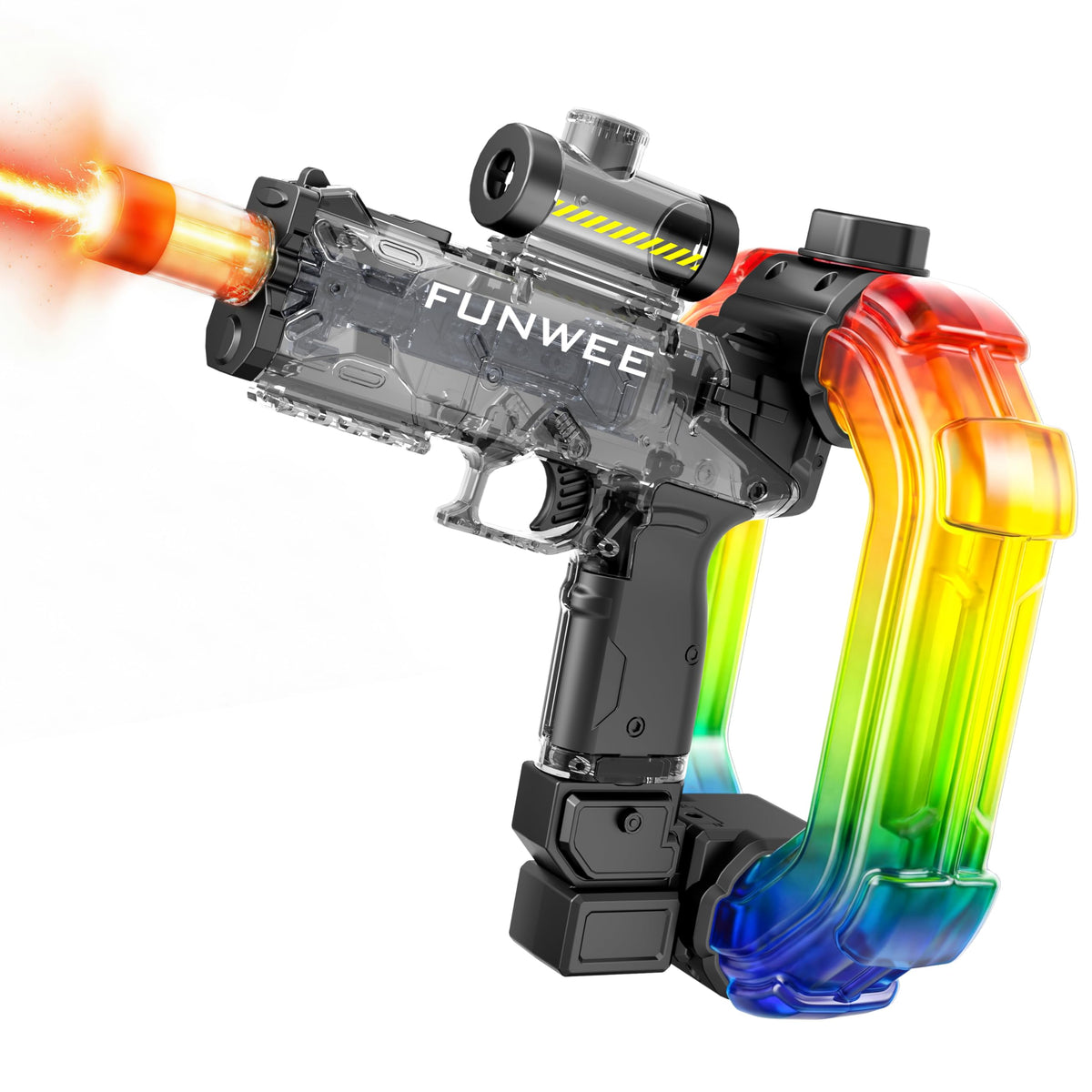 Funwee electric water gun glowing LED lights at pool party