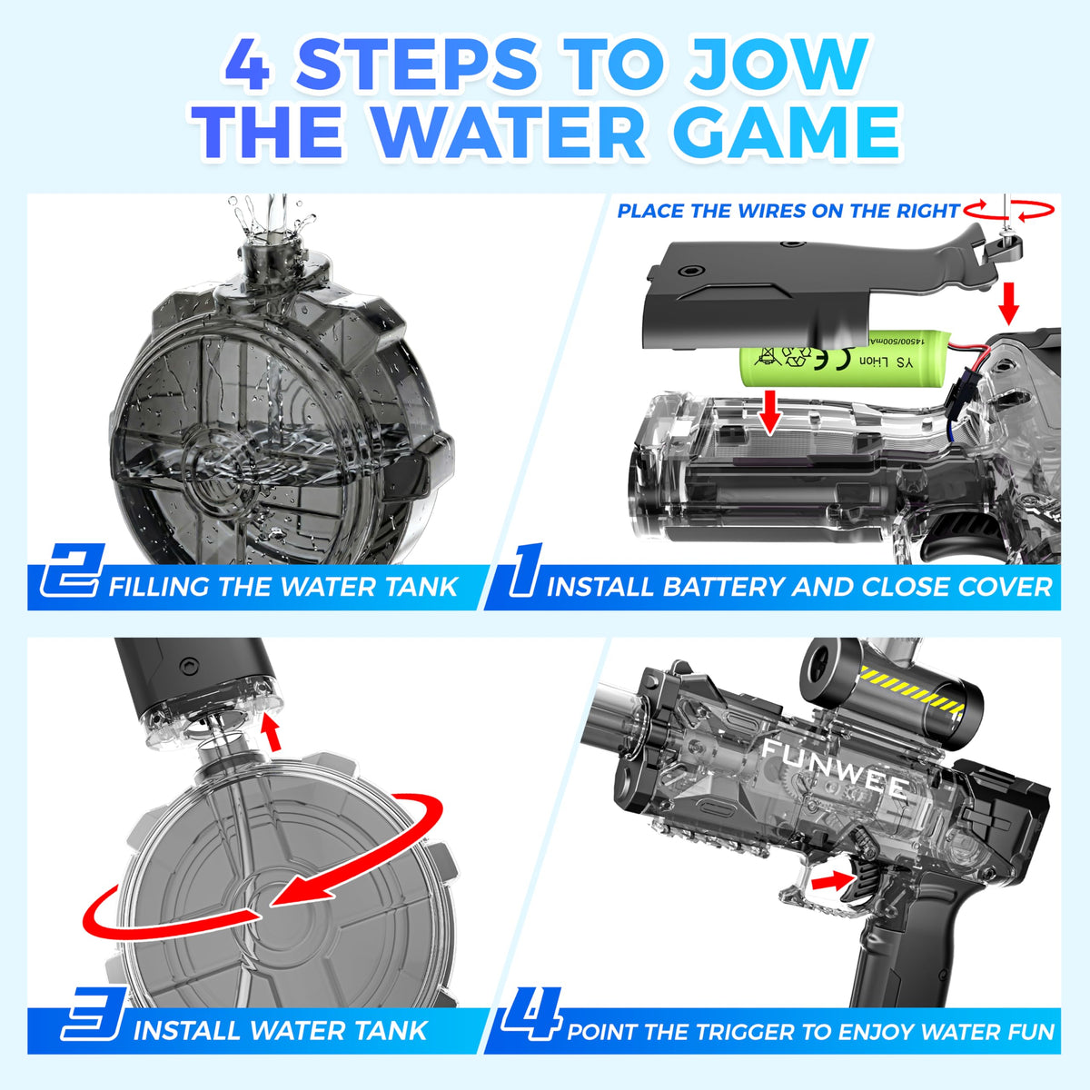 Funwee high-capacity tank enables longer sessions without refills