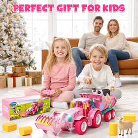 Funwee LED lights on tractor create immersive day and night play.
