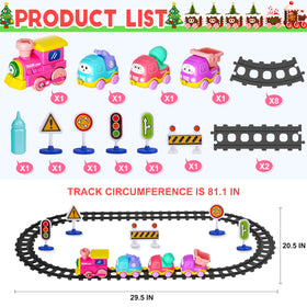 Funwee pink steam track train invites joyful gift-ready play.