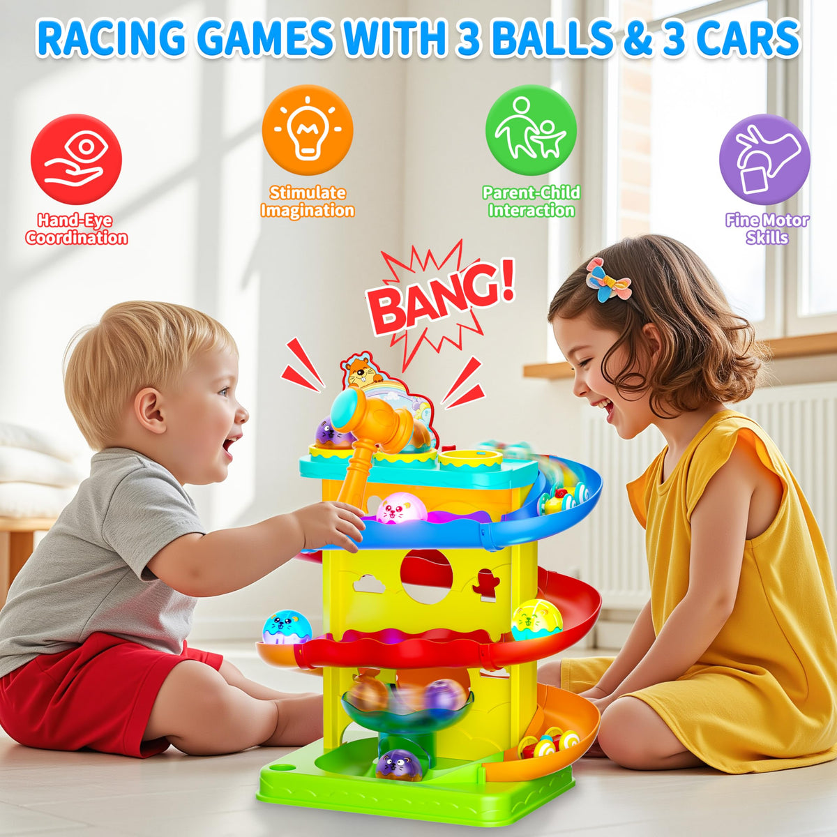 Funwee racing car launcher demonstrating speed and tracking during play