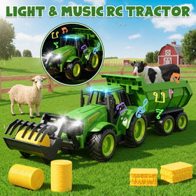 Funwee RC Farm Tractor cow figure completes the farm scene.