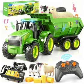 Funwee RC Farm Tractor front-loader for immersive farm play indoors.