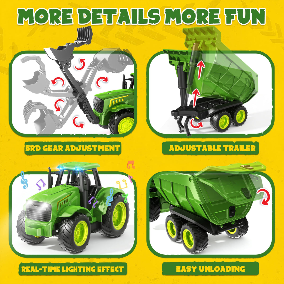 Funwee RC Farm Tractor sheep accessory enhances imaginative farming.