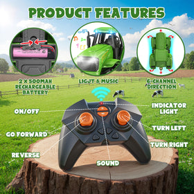 Funwee RC Farm Tractor trailer for carrying pretend hay and animals.