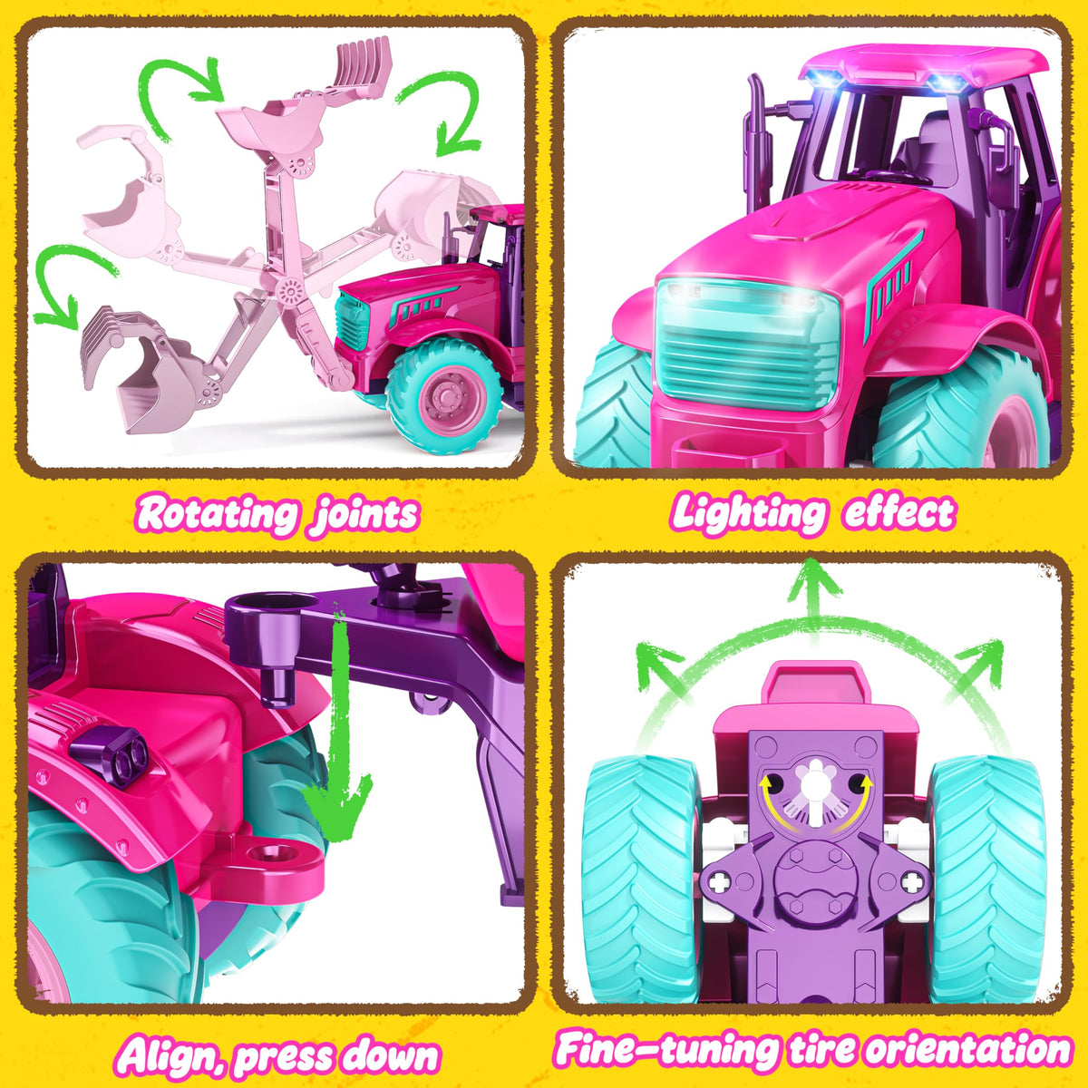 Funwee RC tractor haystacks help kids load and unload