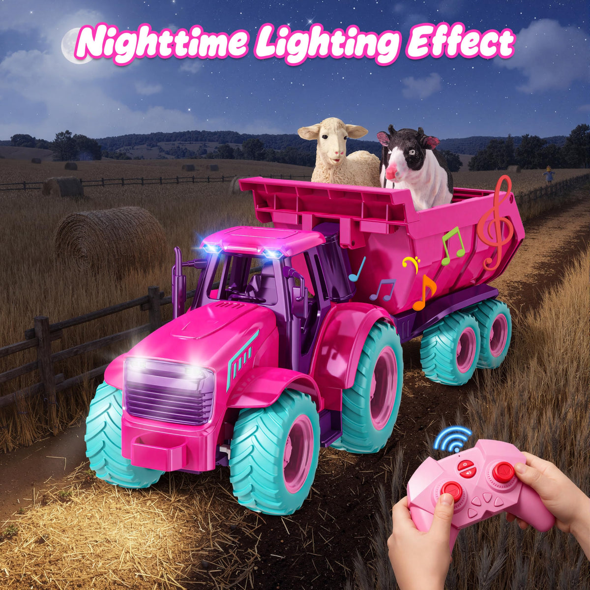 Funwee RC tractor 2.4 GHz remote offers responsive control for kids