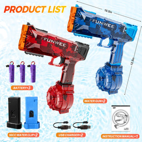Funwee water gun durable ABS casing for rugged outdoor use.