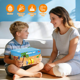 FUNWEGOT beach play scene shows kids exploring and imagining together.