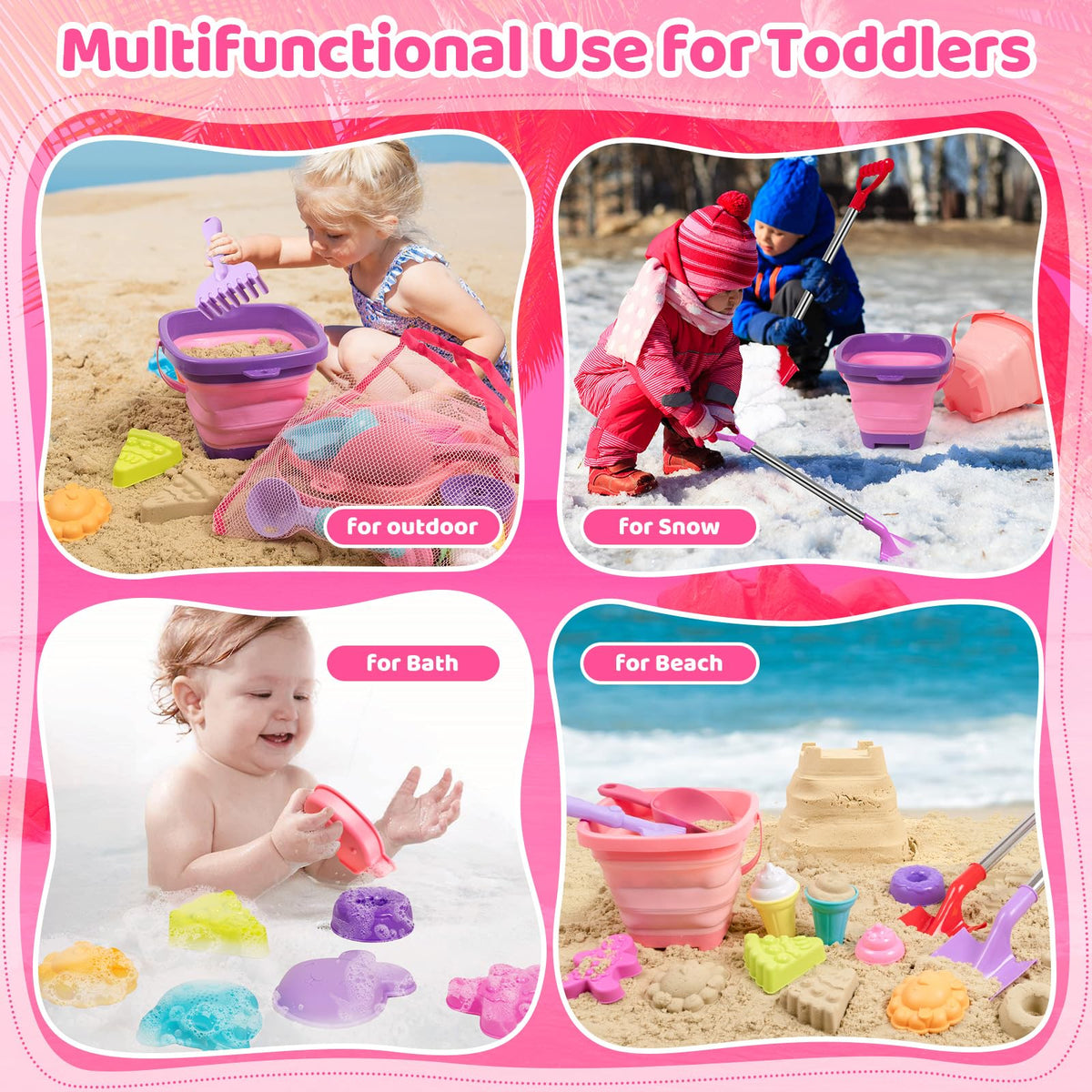 FUNWEGOT rake tools help form landscapes and creative sand designs