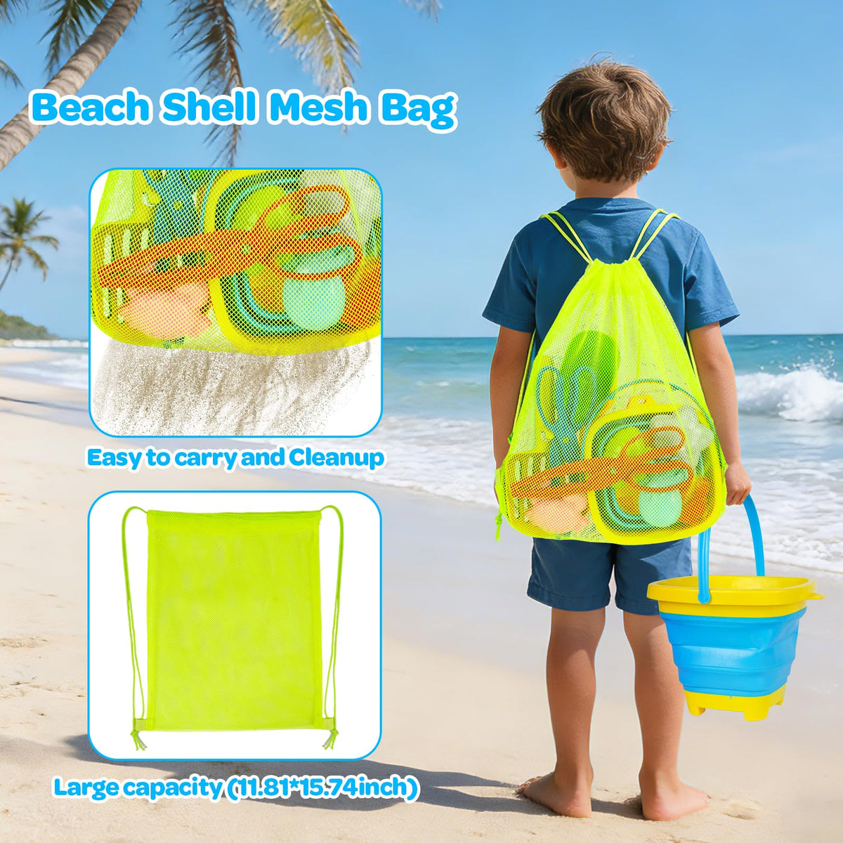 FUNWEGOT beach shovels perfect for digging and scooping sand.