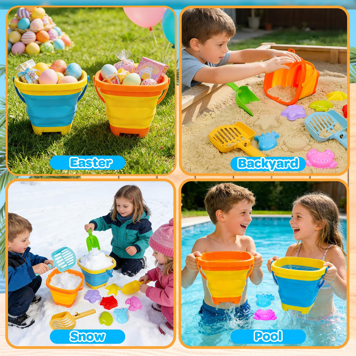 FUNWEGOT mesh carry bag keeps toys organized and dries quickly.