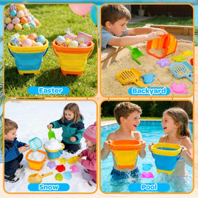 FUNWEGOT mesh carry bag keeps toys organized and dries quickly.