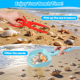 FUNWEGOT sea treasure scissors enhance shell hunting and treasure reveals.