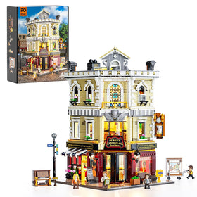 FUNWHOLE antique-store front display with detailed exterior for a charming town scene