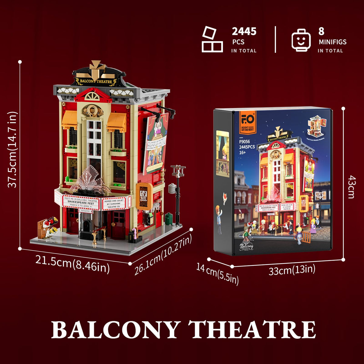 FUNWHOLE Balcony-Theatre 26x32 baseplate supports modular expansion.