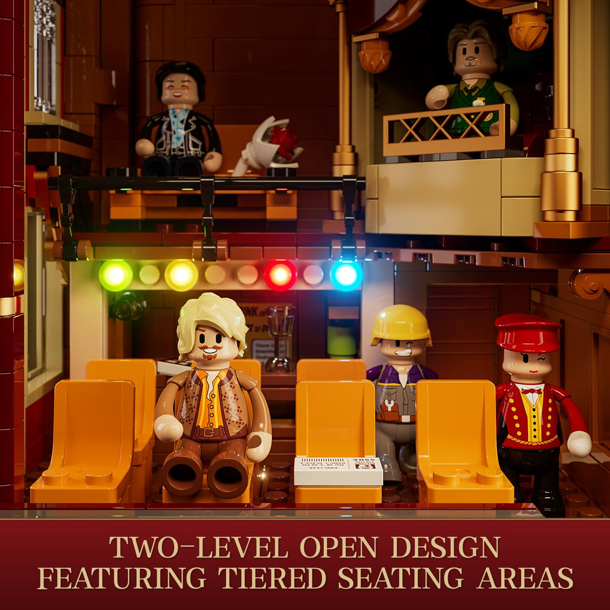 FUNWHOLE Balcony-Theatre stage and lights highlight dramatic scenes.
