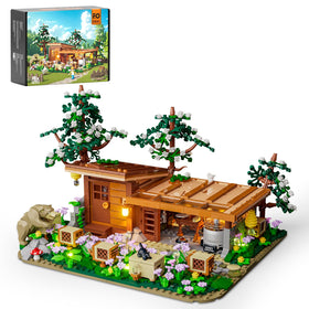 FUNWHOLE Bee-Farm lighting set with breathing fireflies creates a cozy night display.