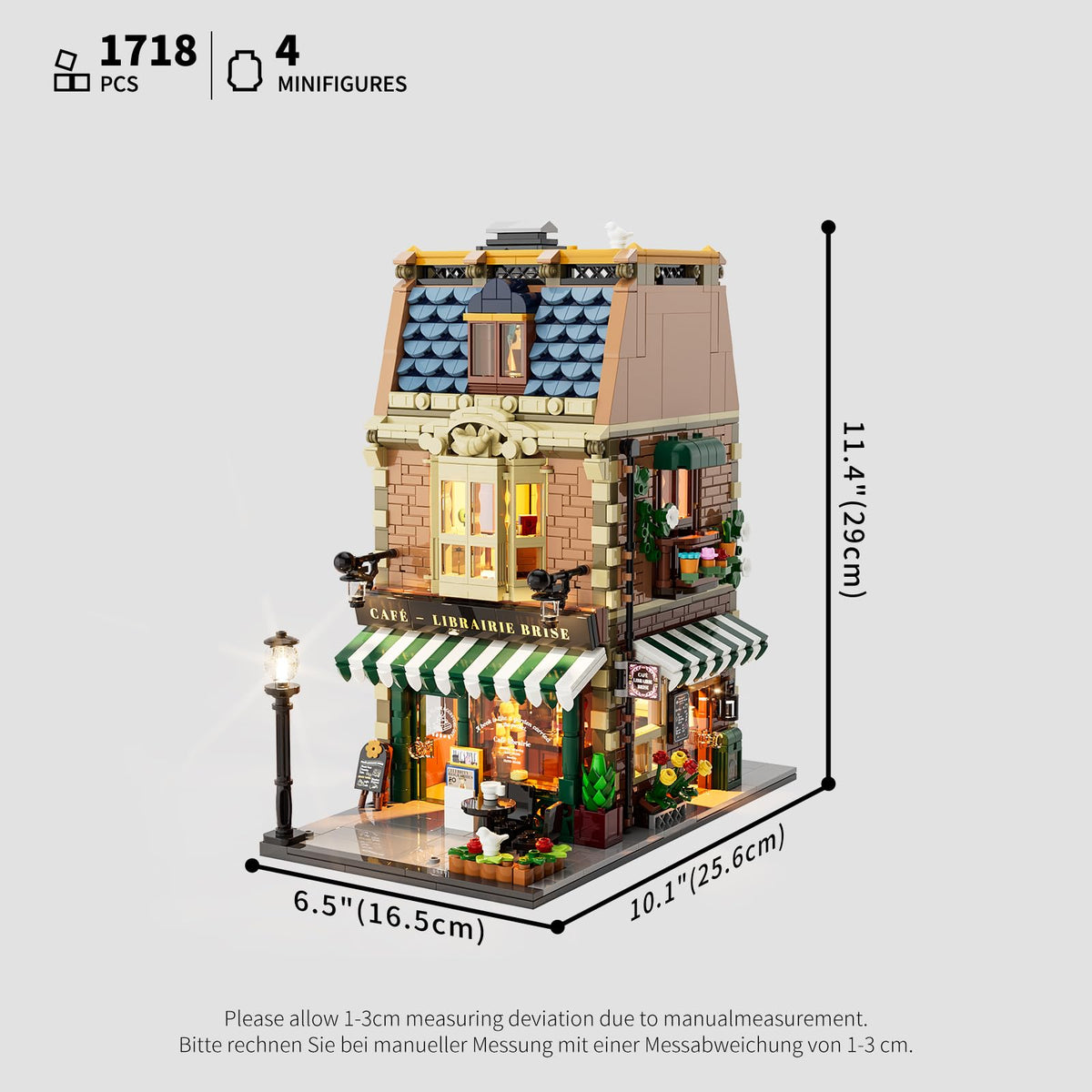 Funwhole Book-Cafe city-street scene enhances modular city setups.
