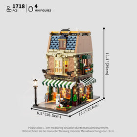 Funwhole Book-Cafe city-street scene enhances modular city setups.