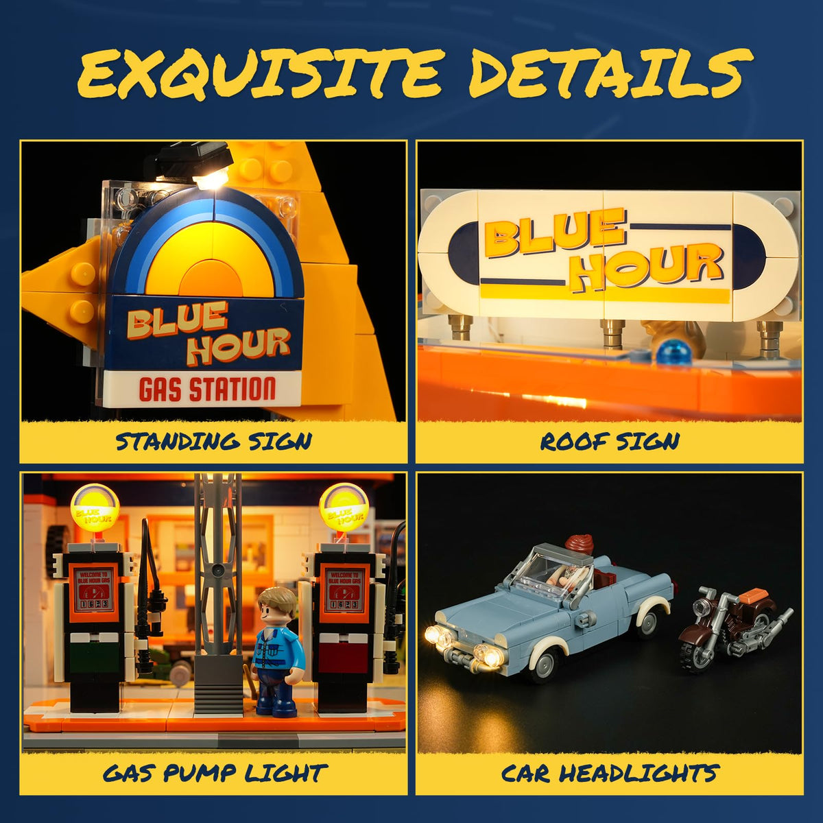 FUNWHOLE canopy lighting adds authentic glow for display-worthy builds.