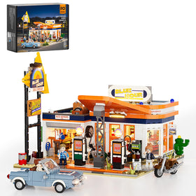 FUNWHOLE City Gas-Station fueling pumps with LED lights spark imaginative road trip play.