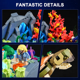 FUNWHOLE Turtle Reef Dream Lighting dual worlds let you build two ocean scenes.