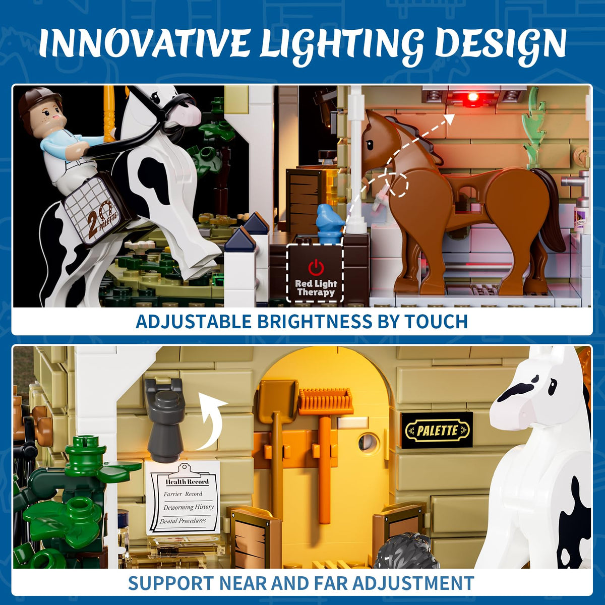 FUNWHOLE lighting with touch control creates realistic ambience for desk tasks.