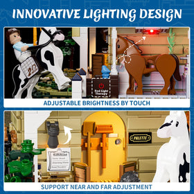 FUNWHOLE lighting with touch control creates realistic ambience for desk tasks.