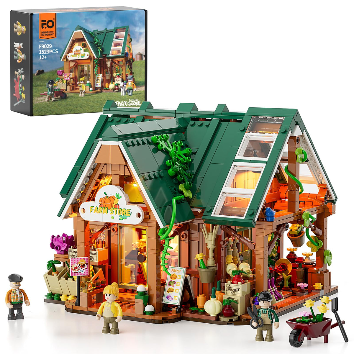 FUNWHOLE Farm Store exterior front with vivid details for display appeal.